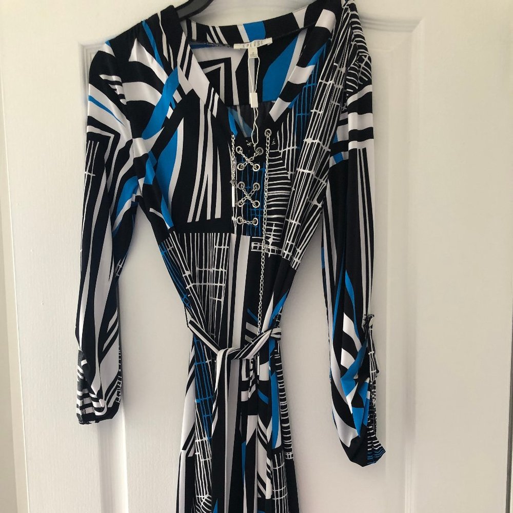 Women's Black, Blue & White dress